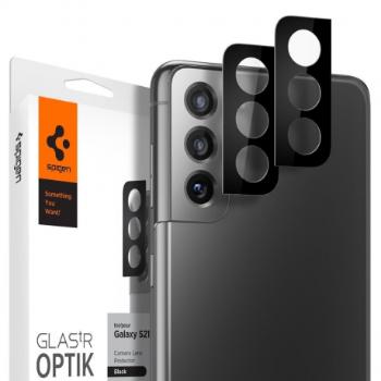 Spigen Optik.Tr 2x ochranné sklo na kameru na Samsung Galaxy S21, čierne