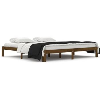 Rám postele medovo hnedý masívna borovica 200 × 200 cm, 810388