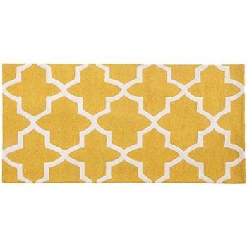 Žltý bavlnený koberec 80 × 150 cm SILVAN, 62661 (beliani_62661)