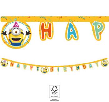 Procos Kvalitný kompostovateľný Banner - Happy Birthday (Mimoni)