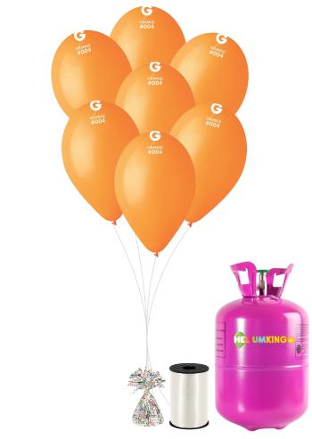 HeliumKing Hélium párty set s oranžovými balónikmi 30 ks