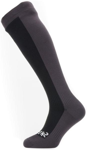 Sealskinz Waterproof Cold Weather Knee Length Socks Black/Grey XL
