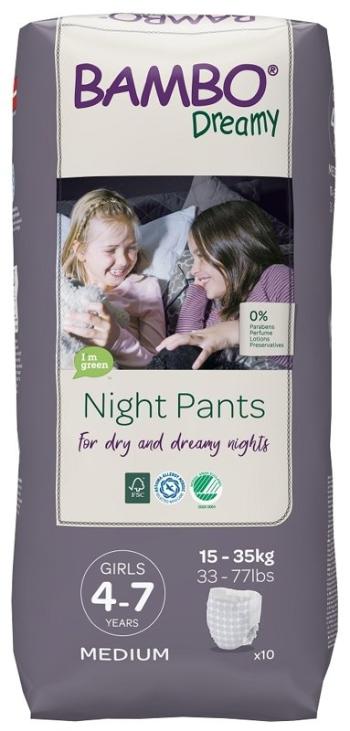 BAMBO Dreamy Night Nohavičky plienkové jednorázové Pants Girl 4-7 rokov, 10 ks, pre 15-35 kg