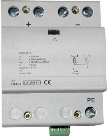 ESKA B-PV 1000/12,5 ETI zvodič pre prepäťovú ochranu  Přepětová ochrana pre: fotovoltaické zariadenie 12.5 kA  1 ks