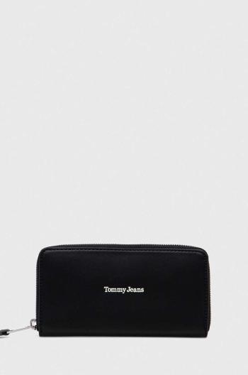 Peňaženka Tommy Jeans dámsky, čierna farba