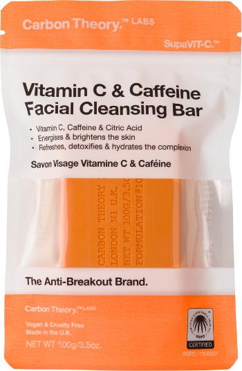 Carbon Theory Čistiace pleťové mydlo Vitamín C & Caffeine (Facial Cleansing Bar) 100 g