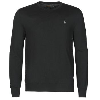 Polo Ralph Lauren  PULL COL ROND AJUSTE EN COTON PIMA LOGO PONY PLAYER  Svetre Čierna