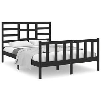 Rám postele čierny masívne drevo 120 × 190 cm Small Double, 3105899