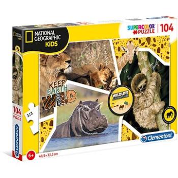 Puzzle 104 National Geo Kids – voľne žijúce zvieratá adv. (8005125271436)