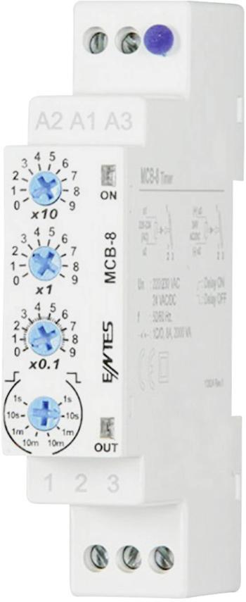 ENTES MCB-8 časové relé multifunkčné 24 V/DC, 24 V/AC, 230 V/AC 1 ks Čas.rozsah: 0.1 s - 30 h 1 prepínací