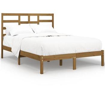 Rám postele medovo hnedý masívne drevo 160 × 200 cm, 3105808