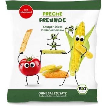 Freche Freunde BIO Zeleninové tyčinky s paradajkou, kukuricou a hráškom 30 g (4260618524213)