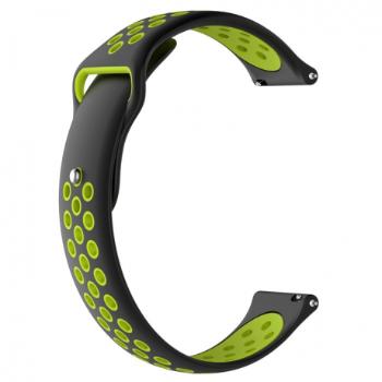 Huawei Watch GT2 42mm Silicone Sport remienok, Black/Green