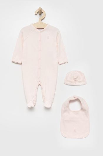 Sada pre bábätká Polo Ralph Lauren ružová farba