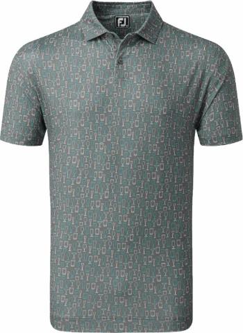 Footjoy Glass Print Mens Polo Shirt Lava S