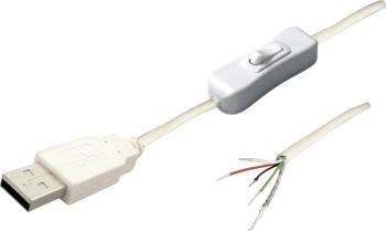BKL Electronic USB-A 10080119 - Kábel USB 2.0 A zástrčka so spínačom biela zástrčka, rovná   11080119 BKL Electronic Mno