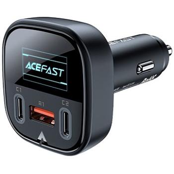 ACEFAST Ultimate Car Charger (2× USB-C + USB-A) 100 W OLED Display Black (B5)