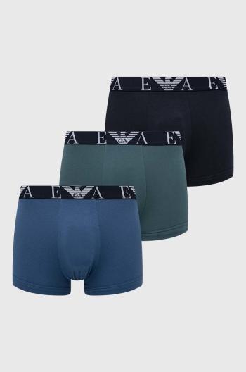 Boxerky Emporio Armani Underwear 3-pak pánske, tmavomodrá farba