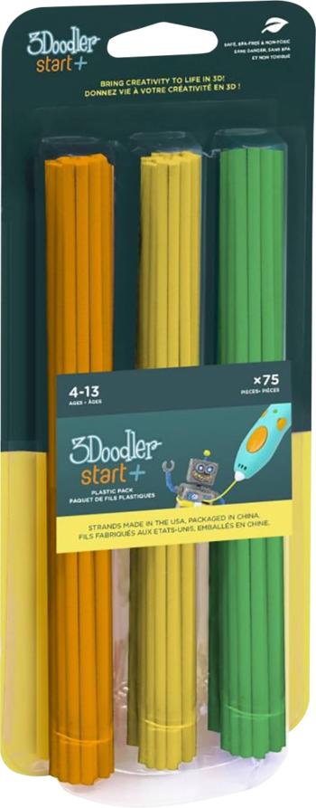 3Doodler 3DS-ECO-MIX2-75 Start Mix 2 vlákno pre 3D tlačiarne PLA plast     oranžová, žltá, zelená  75 ks