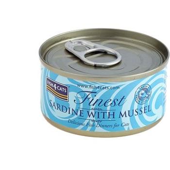 FISH4CATS Konzerva pre mačky Finest sardinka s mušľami 70 g (5056008806927)