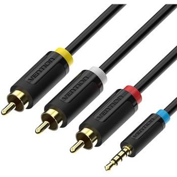 Vention 2.5mm Male to 3x RCA Male AV Cable 2m Black (BCCBH)