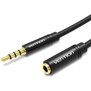 Vention Cotton Braided 3,5 mm Audio Extension Cable 1 m Black Metal Type (BHBBF)
