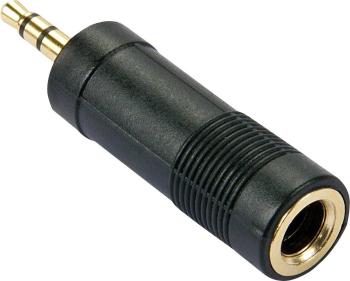 LINDY 35621  jack audio adaptér [1x jack zástrčka 3,5 mm - 1x jack zásuvka 6,35 mm] čierna