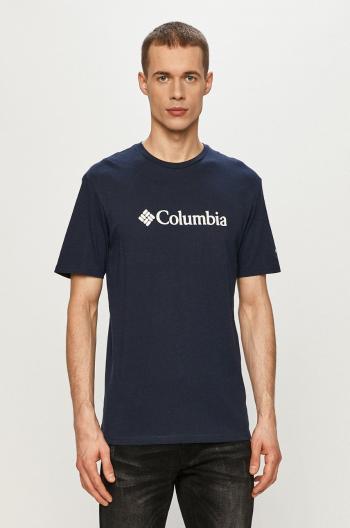 Tričko Columbia pánske, tmavomodrá farba, s potlačou
