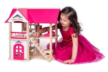 Domček pre bábiky Anna-Marie s nábytkom Wooden dollhouse