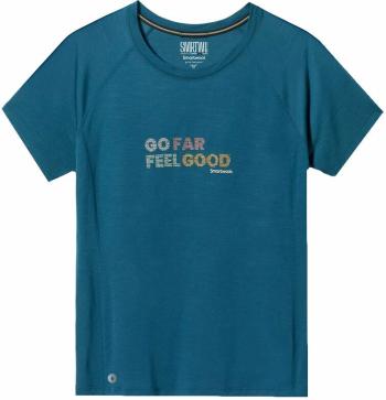 Smartwool Women's Active Ultralite Go Far Feel Good Graphic Short Sleeve Tee Twilight Blue L