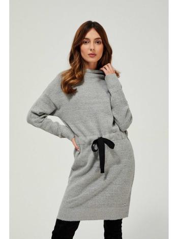 Moodo sivé svetrové šaty