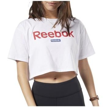 Reebok Sport  Tričká s krátkym rukávom Linear Logo Crop Tee  Biela