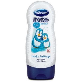 BÜBCHEN Kids šampón a sprchový gél 2v1 Sensitive - Jemný miláčik, 230 ml