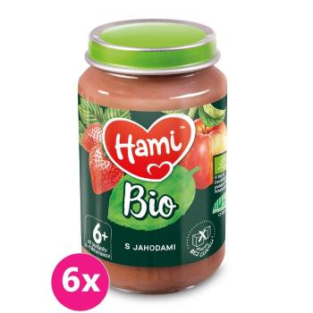 6x HAMI BIO Ovocný príkrm S jahodami 190 g, 6+