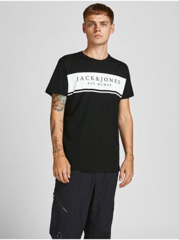 Tričká s krátkym rukávom pre mužov Jack & Jones - čierna