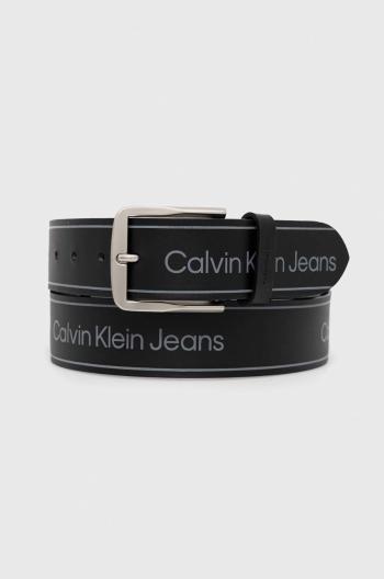 Kožený opasok Calvin Klein Jeans pánsky, čierna farba