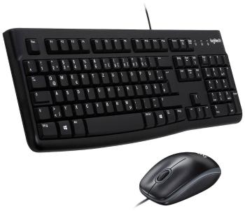 Logitech MK120 Desktop USB Sada klávesnica a myše odolné voči striekajúcej vode nemecká, QWERTZ, Windows® čierna