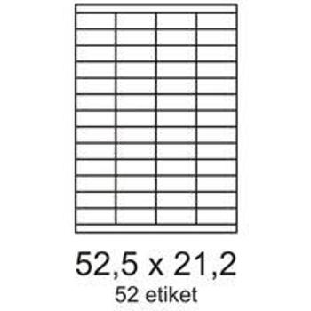 Etikety 52,5x21,2mm 52 etikiet na archu 100listov Labels