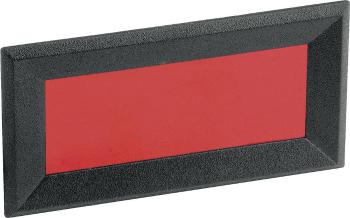 Mentor 2656.8422 predný rámček   čierna, červená  (š x v x h) 64 x 28 x 2.3 mm ABS