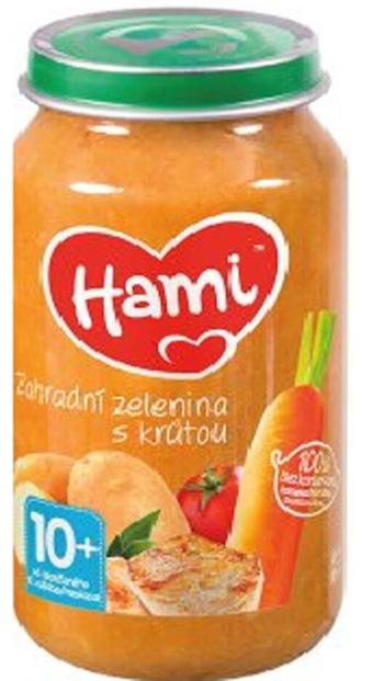 HAMI Záhradná zelenina s morkou (250 g) - mäsovo-zeleninový príkrm,HAMI Príkrm mäsovo-zeleninový Záhradná zelenina s morkou 250 g