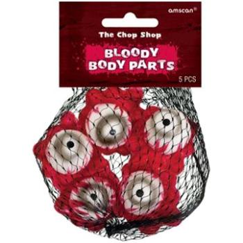 Dekorácia plastové krvavé oči - 5 ks - halloween - 5 x 5 x 3.5 cm (13051760984)