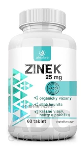 Allnature ZINOK 25 mg tbl 1x60 ks