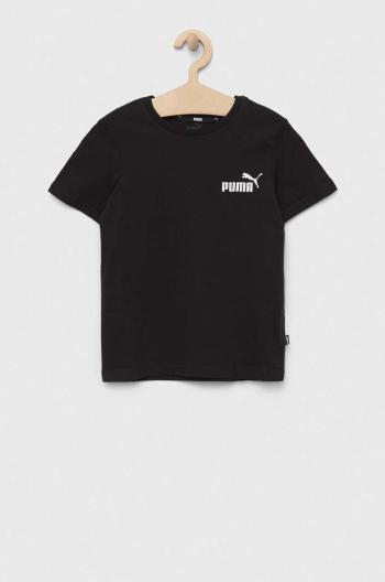 Detské bavlnené tričko Puma ESS Small Logo Tee B čierna farba, s potlačou