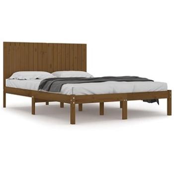 Rám postele medovo hnedý masívne drevo 180 × 200 cm Super King, 3104431