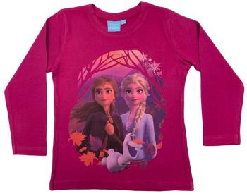 Setino Dievčenské tričko s dlhým rukávom - Frozen ružové Veľkosť - deti: 116