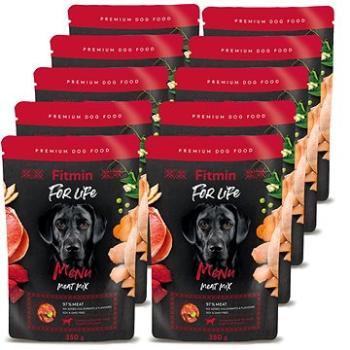 Fitmin For Life Dog Menu meat mix kapsička 10× 350 g (8595237034208)