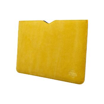 Ochranné puzdro na notebook z brúsenej kože Spring žlté MacBook Air 13 M2 (2022)