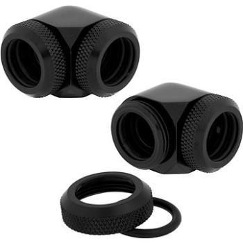 Corsair Hydro X Series XF Hardline 90° 14mm OD Fitting Twin Pack Black (CX-9052015-WW)