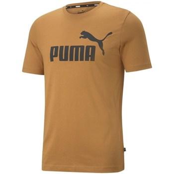 Puma  Tričká s krátkym rukávom Essentials Logo Tee  Hnedá