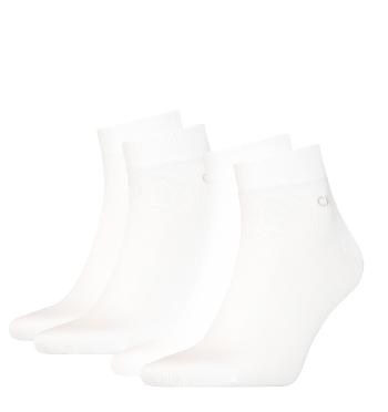 CALVIN KLEIN - pánske ponožky 2PACK quarter white logo CK-39-42